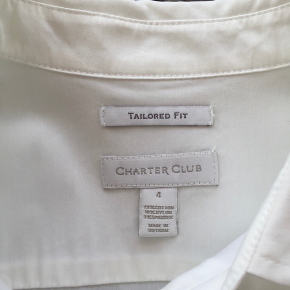 ❀ Charter Club Tailored Fit White Button Down ❀ - Picture 9 of 10
